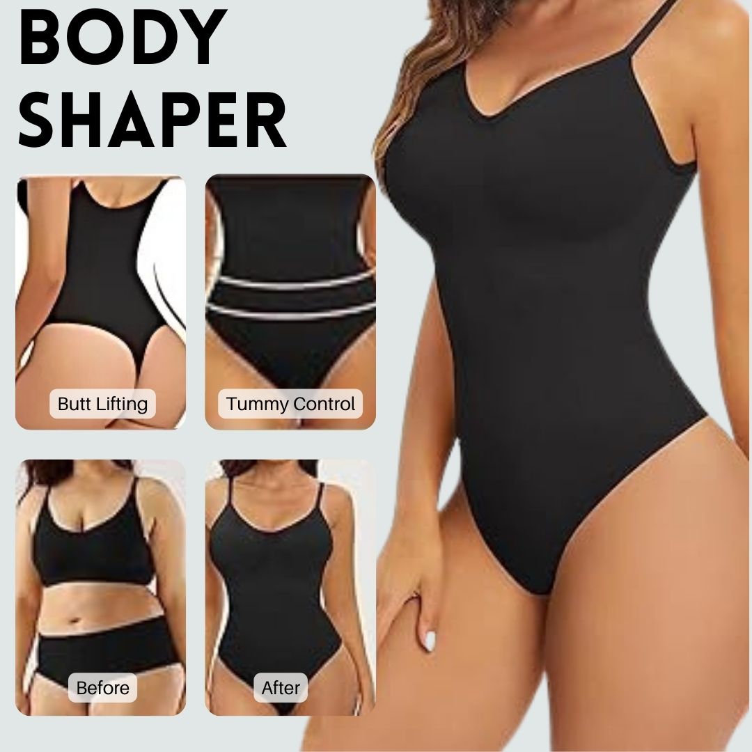 Women Black Solid Full Body Corset Shapewear
