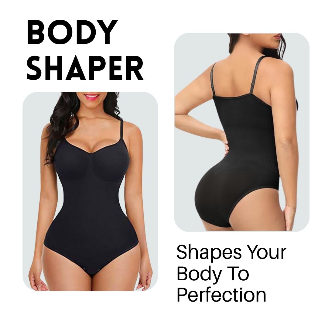 Women Black Solid Full Body Corset Shapewear